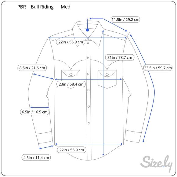 Wrangler Pro Bull Rider Long Sleeve Button-Up Medium Diamond Pattern - Picture 10 of 10